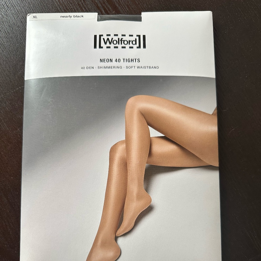 Wolford "Nearly Black" Neon 40 Tights